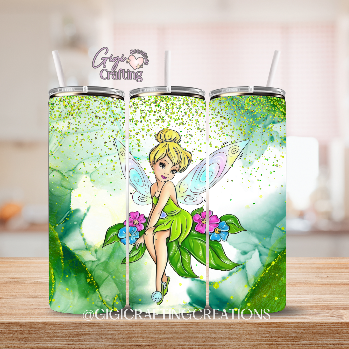 Green Fairy Bell - 20oz Skinny Tumbler