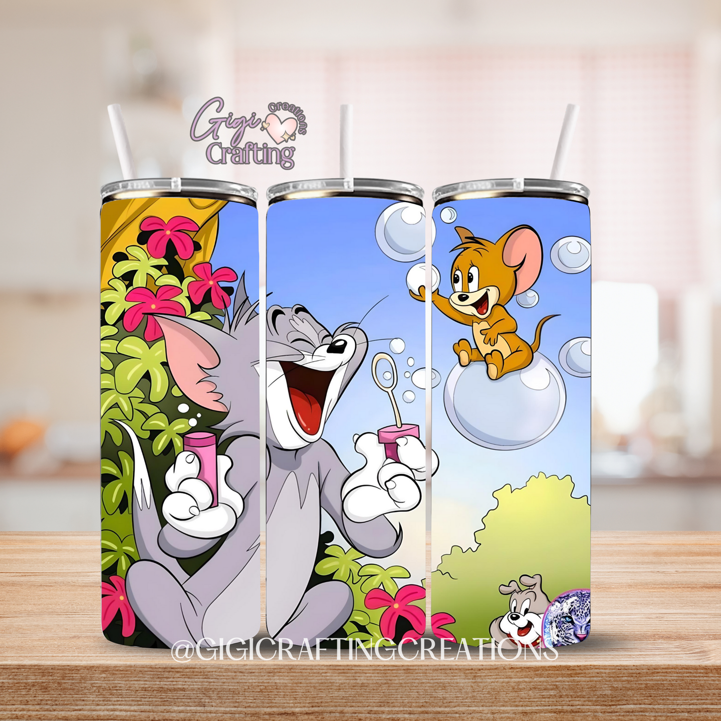 Cat & Mouse Cartoons - 20oz Skinny Tumbler