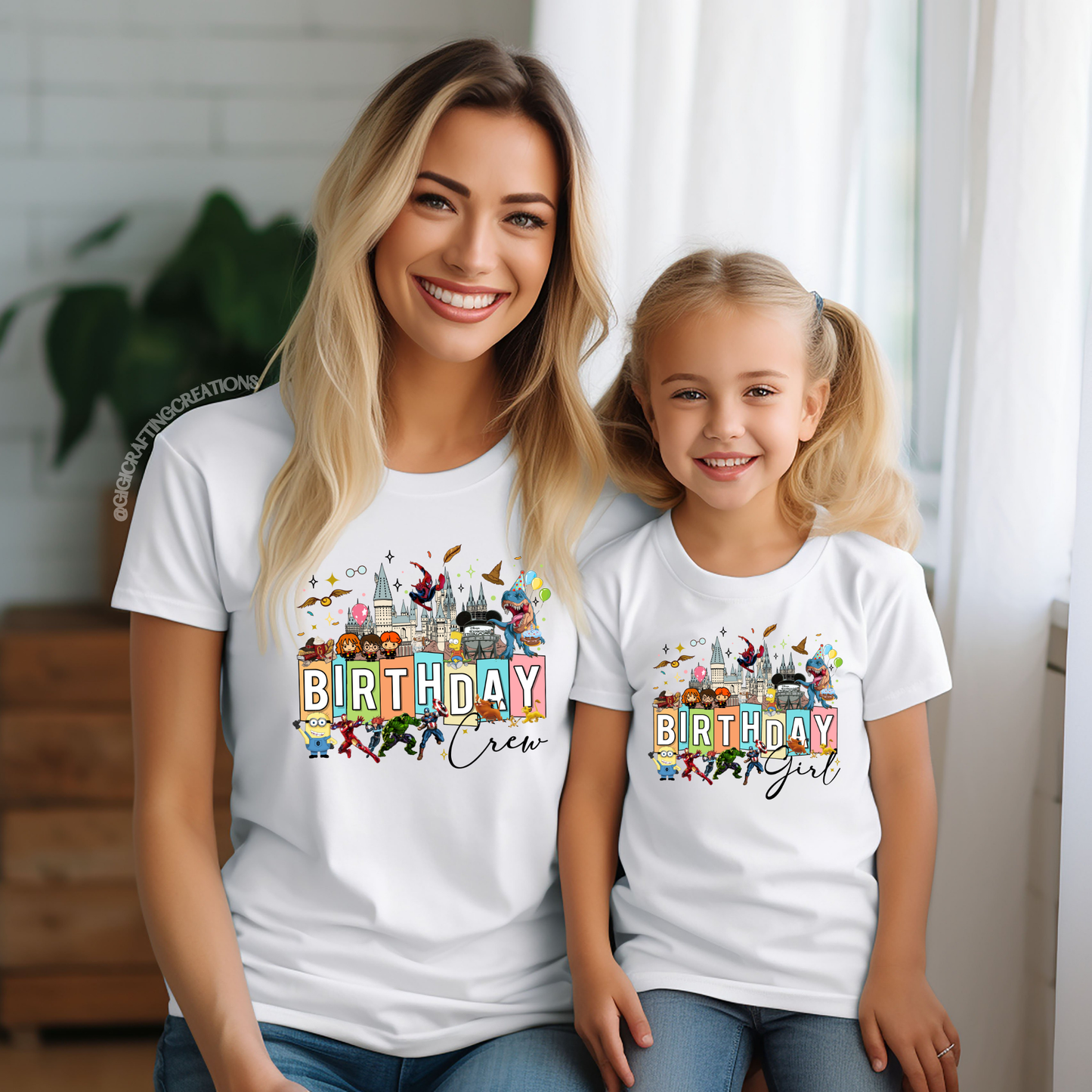 Universal Birthday Girl Matching Family Shirts Unisex