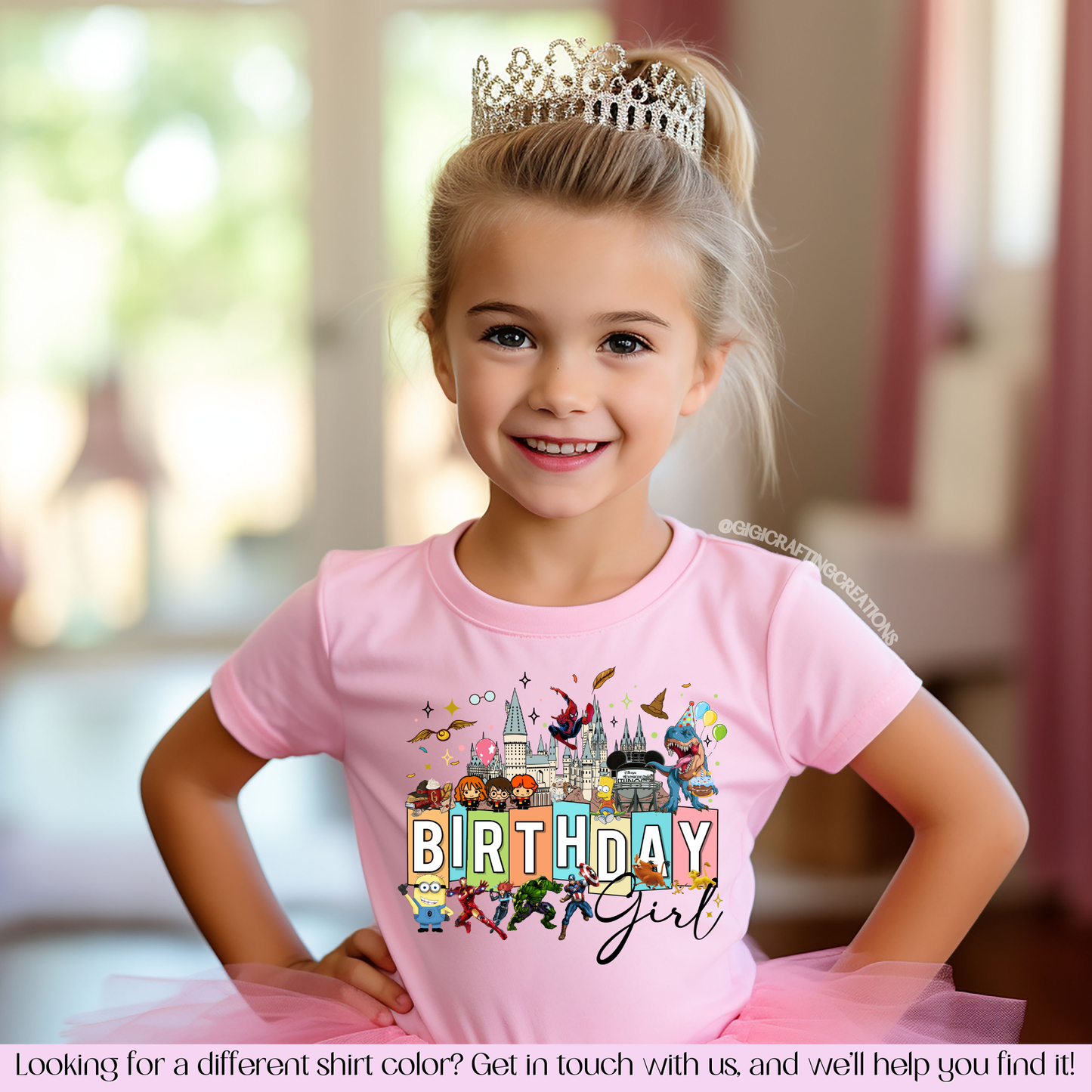 Universal Birthday Girl Matching Family Shirts Unisex