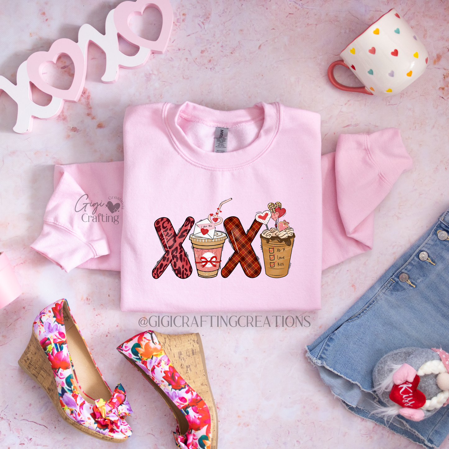 Xoxo Iced Coffee Valentine Crewneck