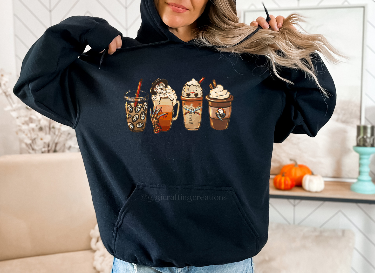 Coffee Horror Halloween Hoodie