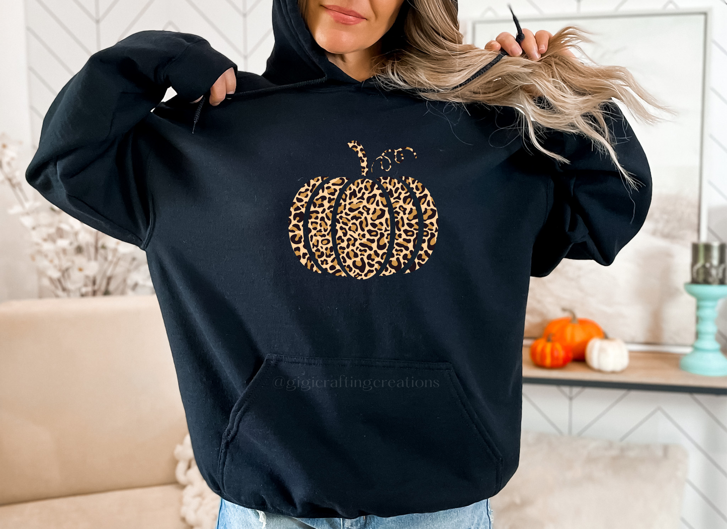 Leopard Pumpkin Hoodie