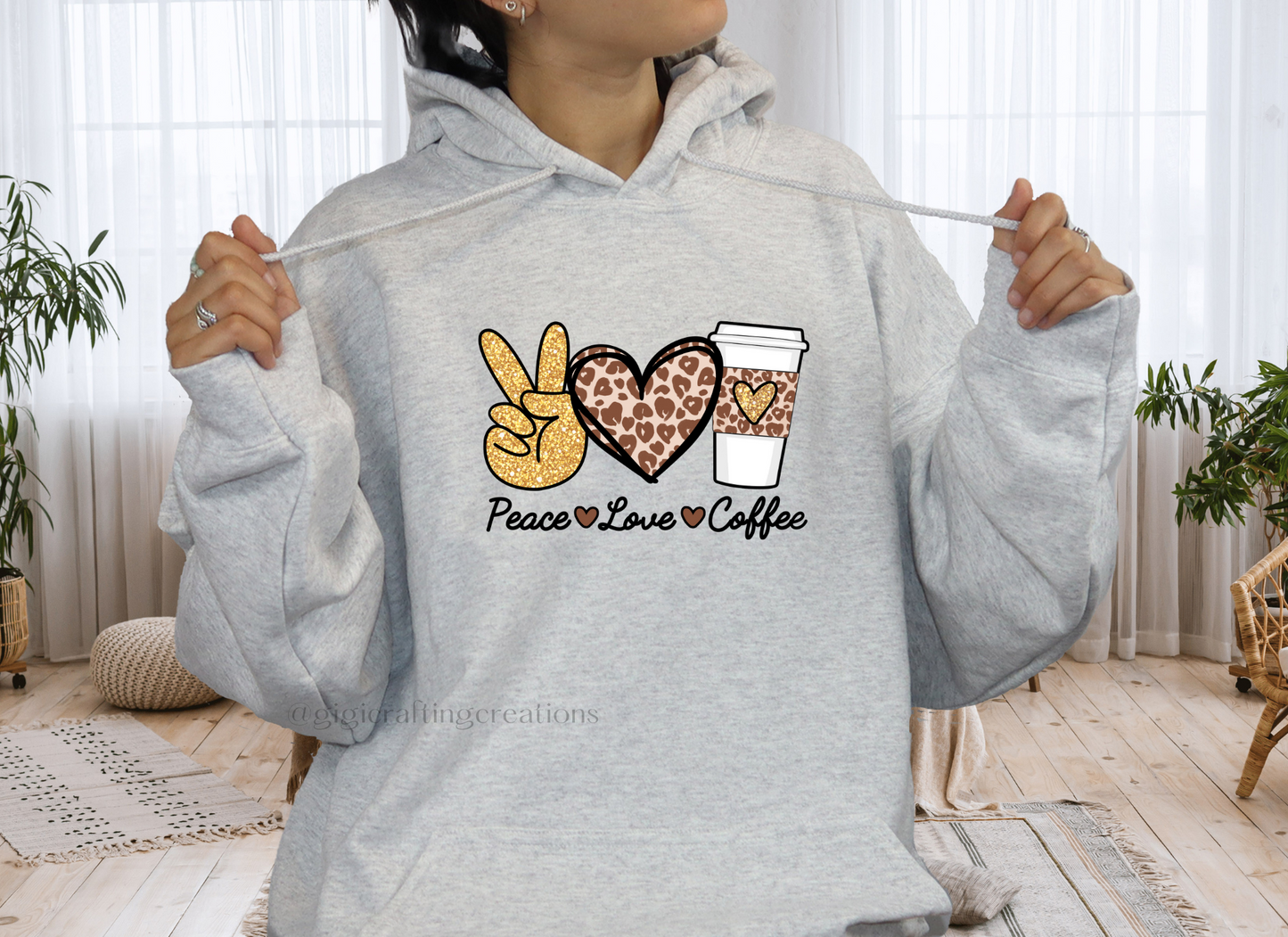 Peace Love Coffee Hoodie