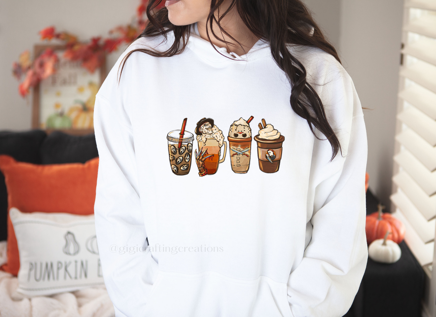 Coffee Horror Halloween Hoodie