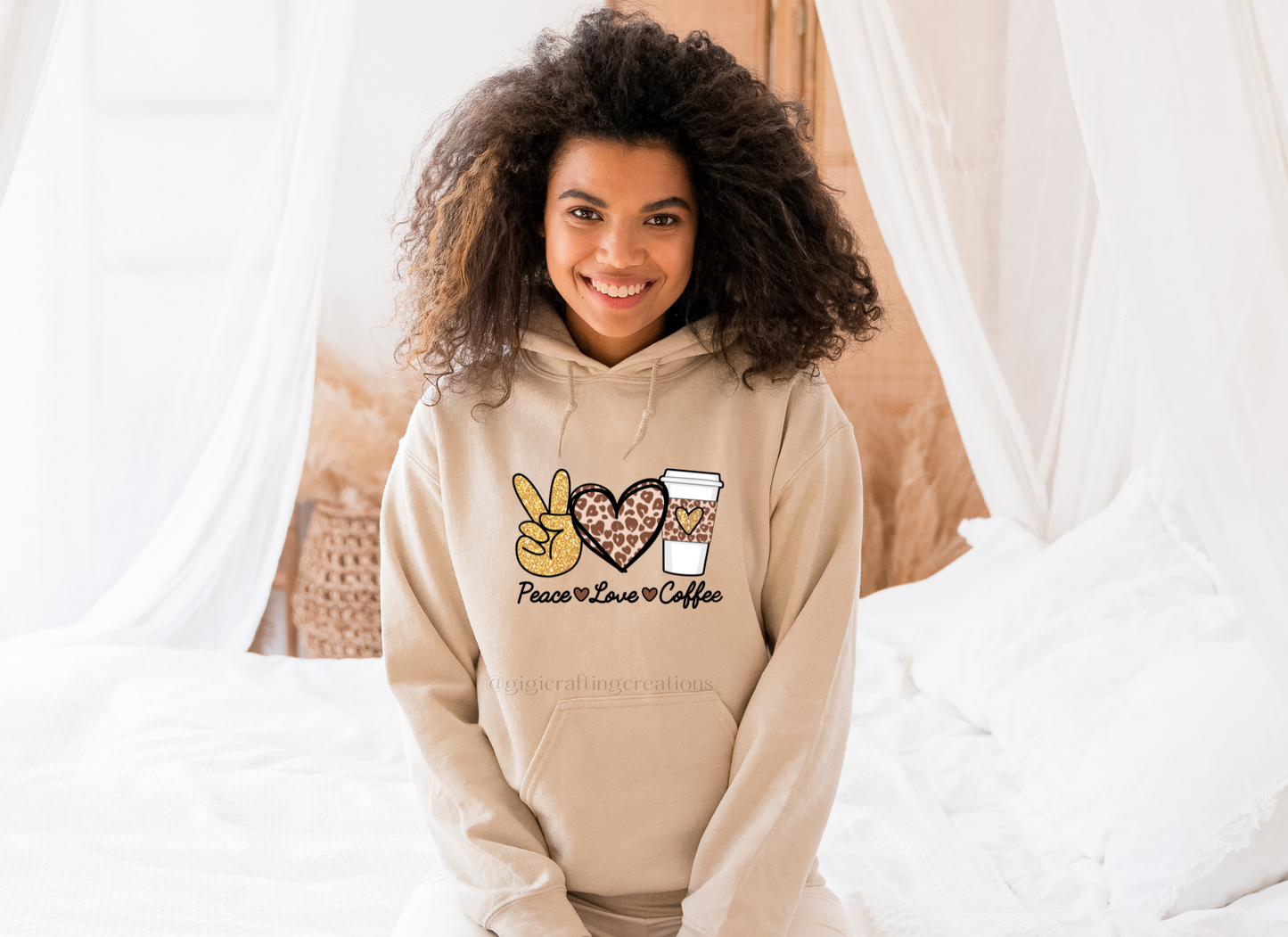 Peace Love Coffee Hoodie