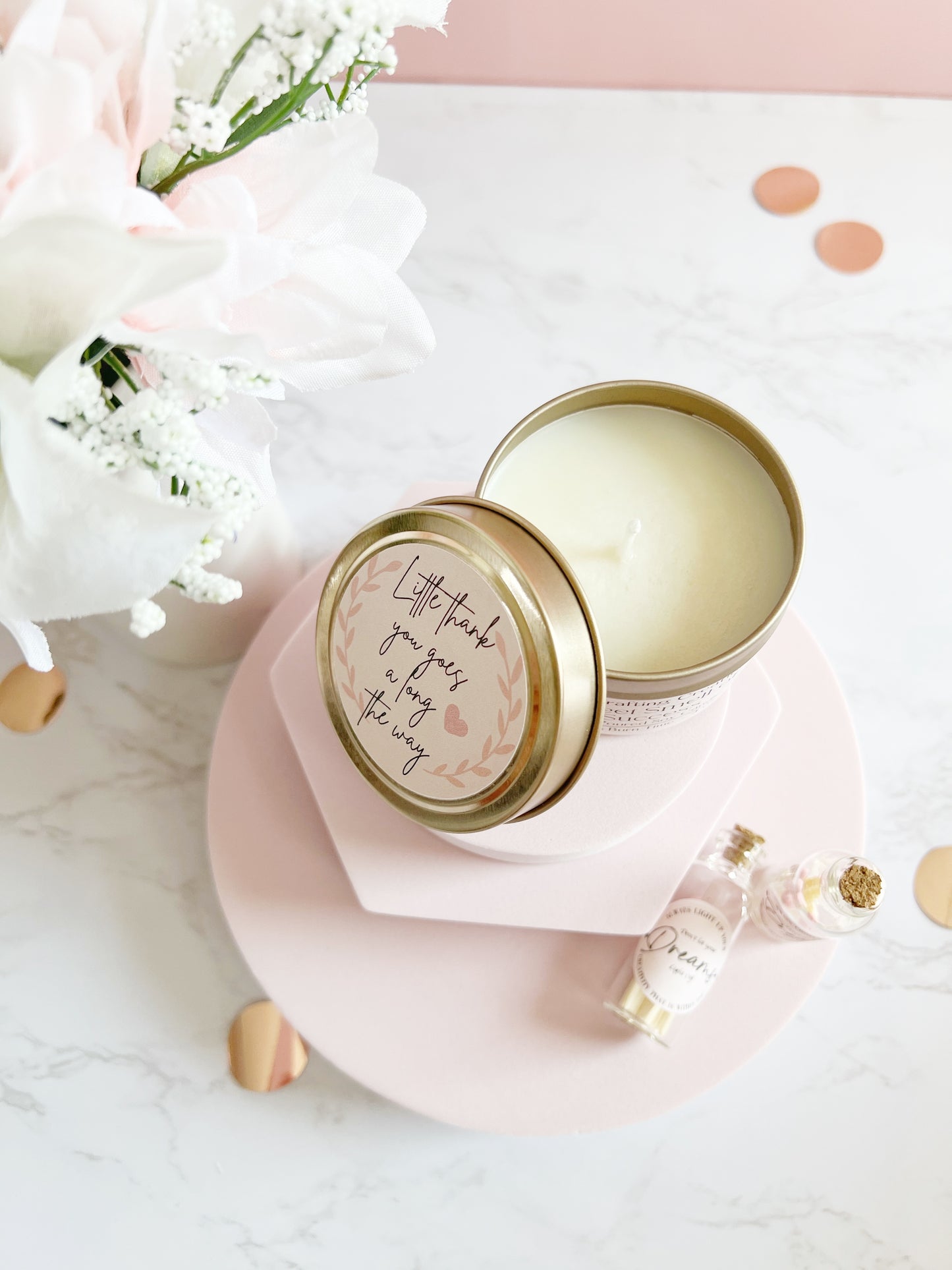 Little thank you goes a long the way Candle