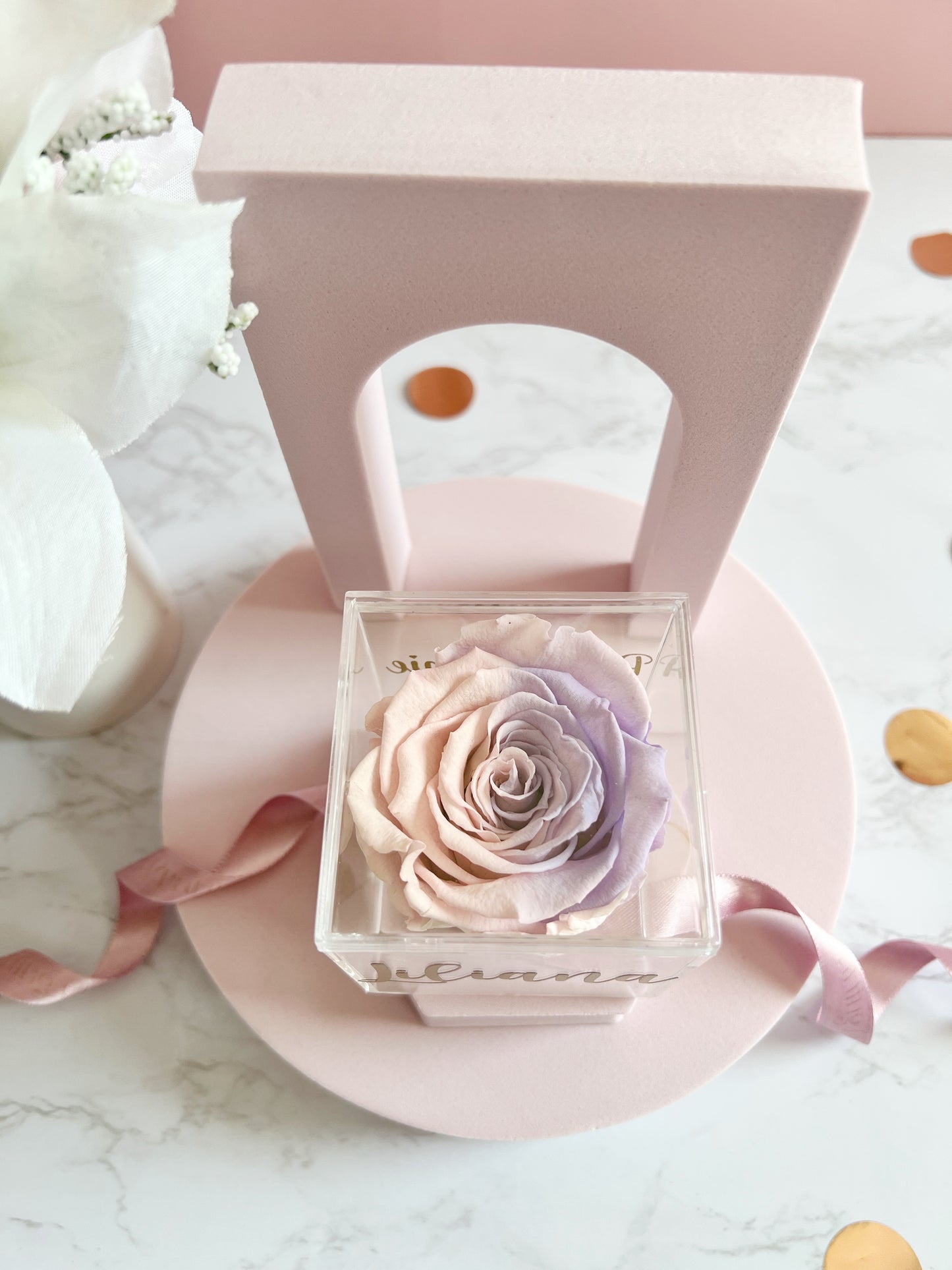 Custom - Bicolor Preserved Rose