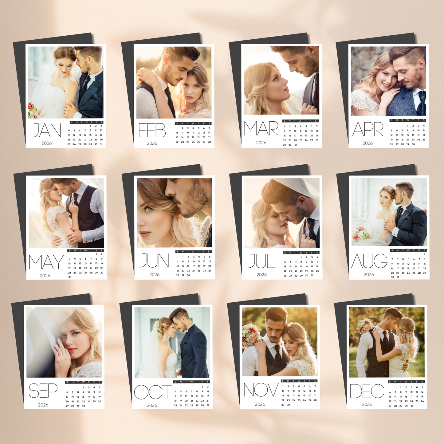 2026 Calendar Magnets Photo Keepsake - Set 12 Months