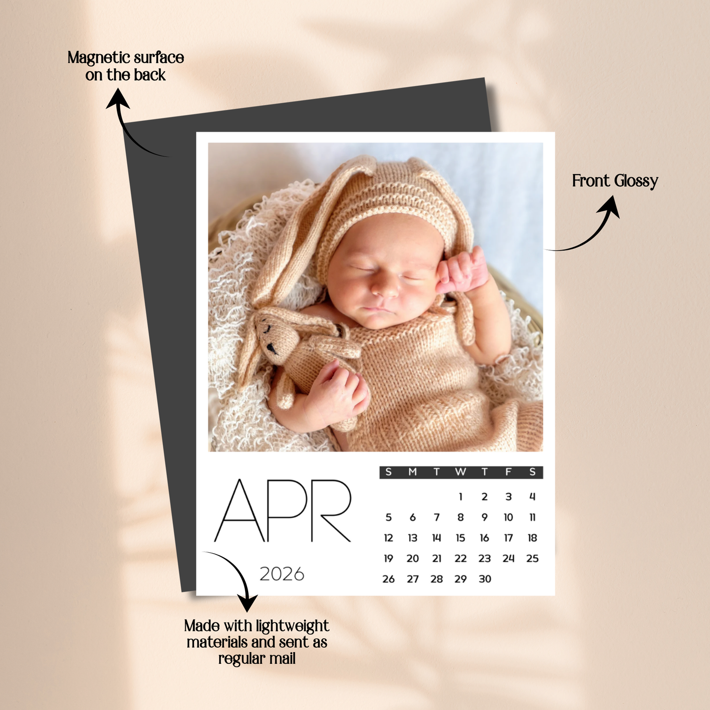 2026 Calendar Photo Magnet Keepsake - Individual Month