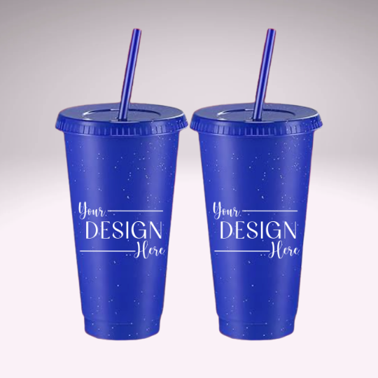 Plastic Glitter Tumbler 24oz