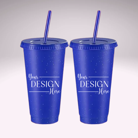 Plastic Glitter Tumbler 24oz