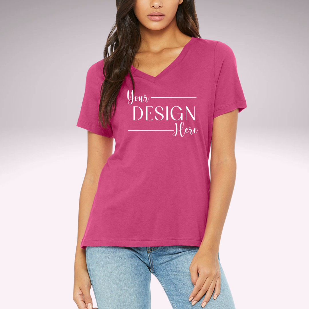 Bella + Canvas Womens' Relaxed Jersey V-Neck T-Shirt