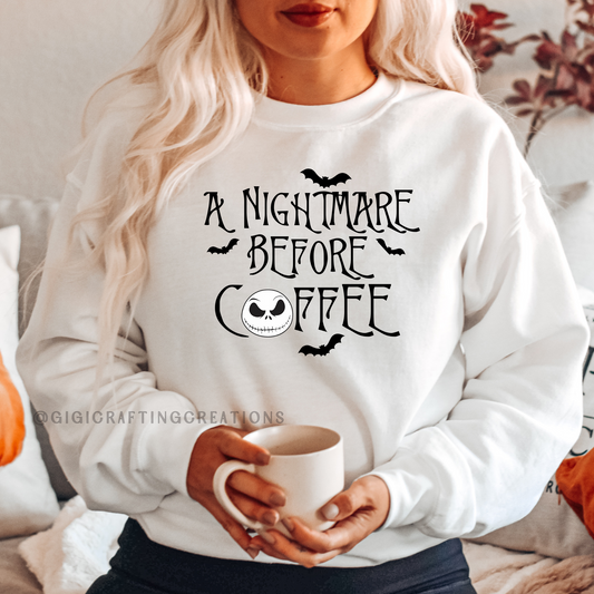 A Nightmare Before Coffee Crewneck