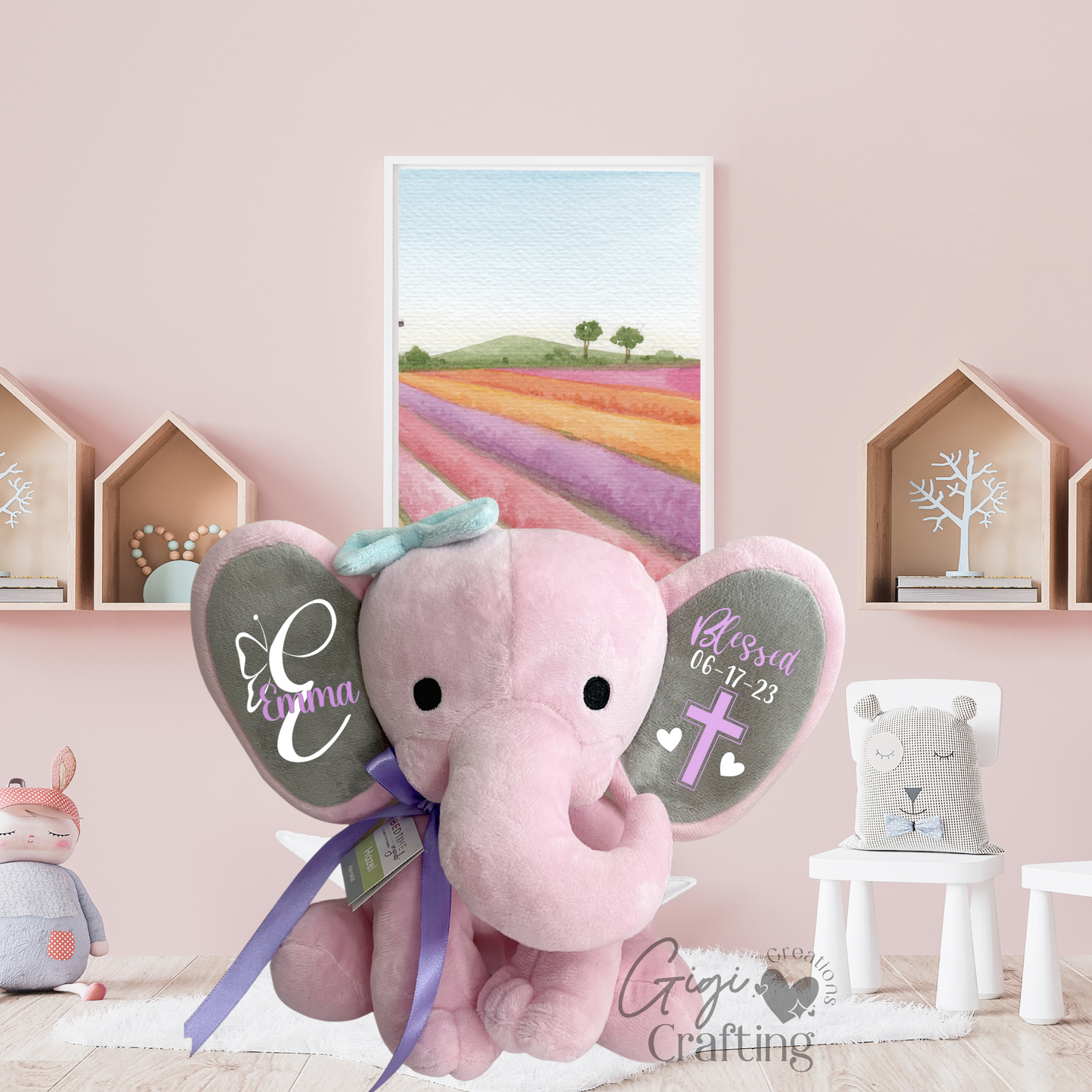 Baptist Christening Girl Gift Elephant