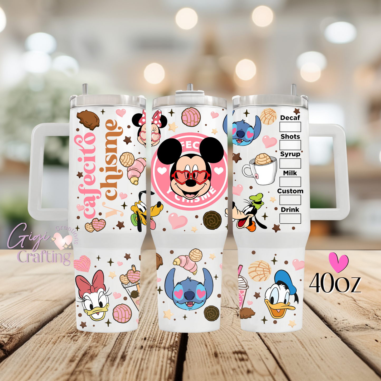 Cafecito y Chisme Magical Characters - 40oz Tumbler