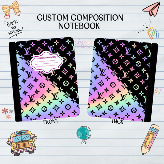 Colored Fashion Pattern - Composition Notebook