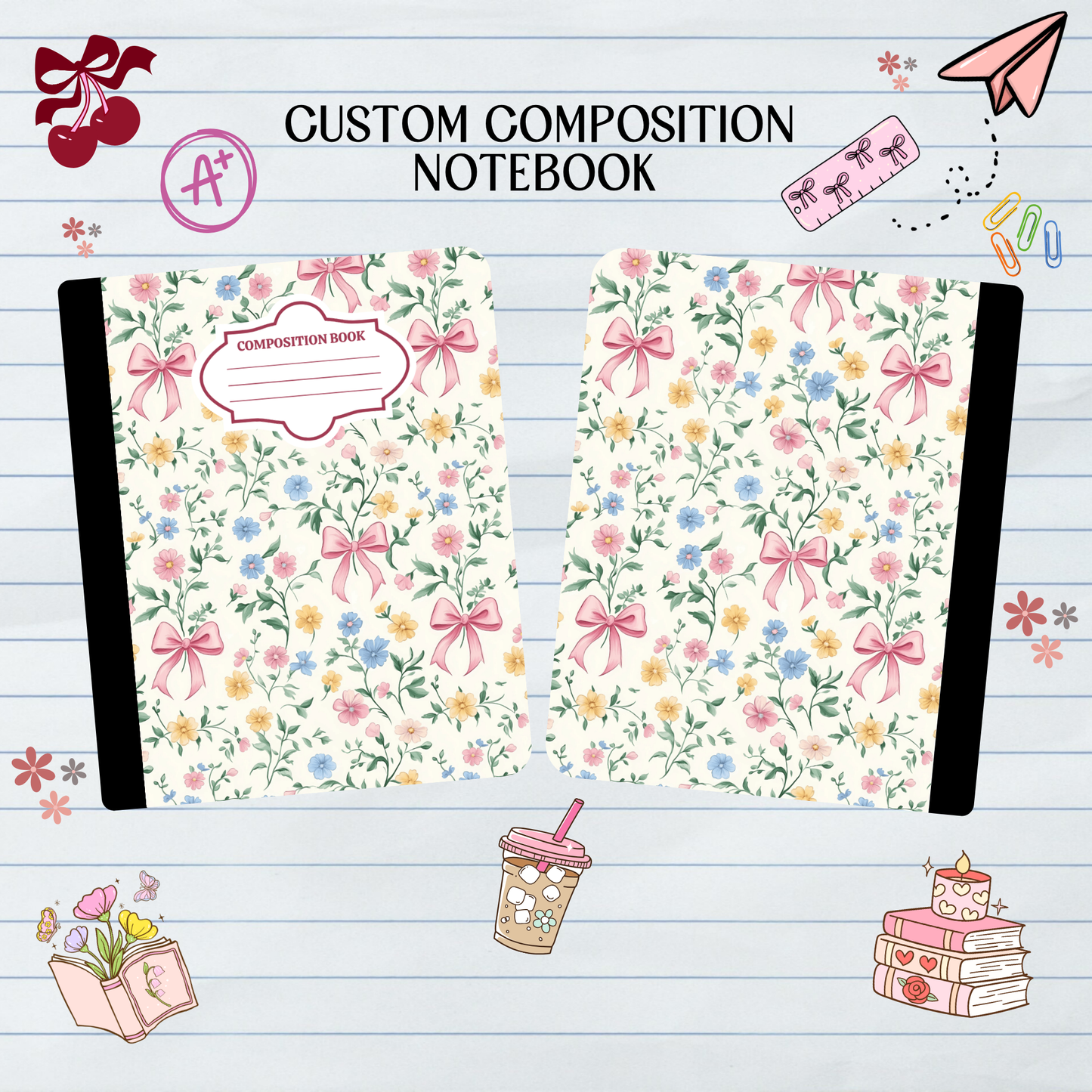 Coquette Flowers - Composition Notebook