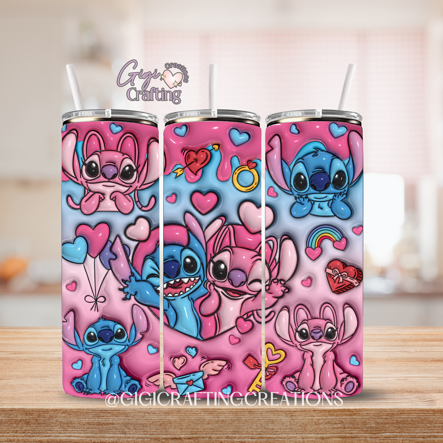 Cute Cartoon Ring 20oz 3D Inflated Stainless Steel Tumbler
