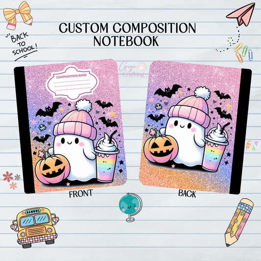 Cute Ghost Halloween - Composition Notebook