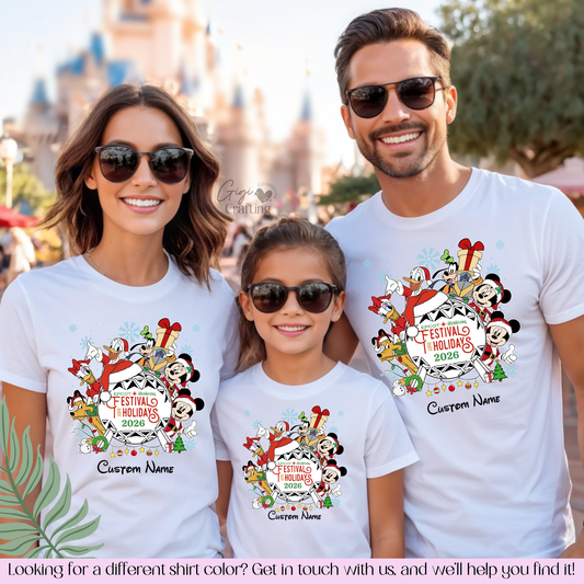 Epcot International Festival of Holiday 2026 Matching Shirts Unisex