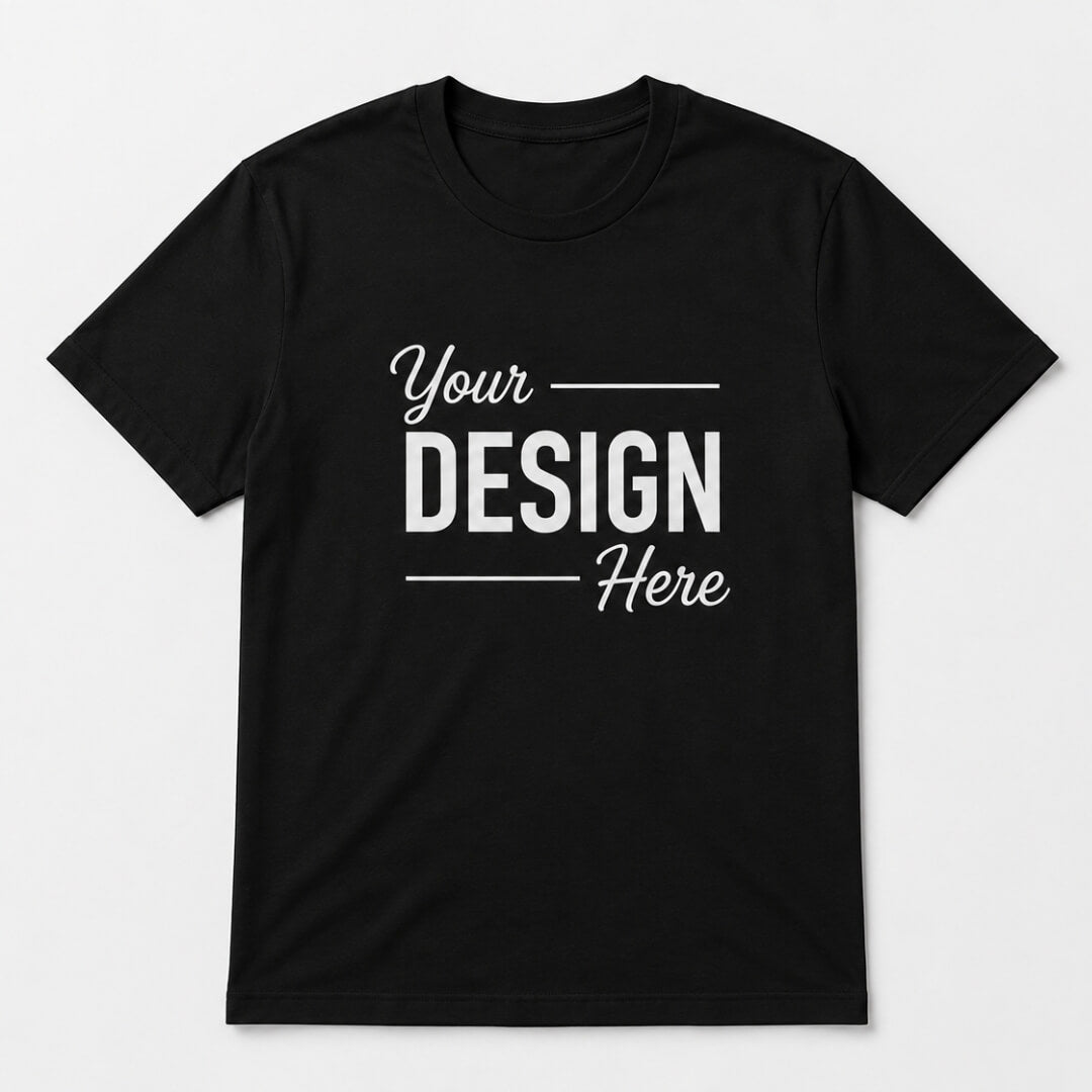 Black Gildan Softstyle custom apparel front view