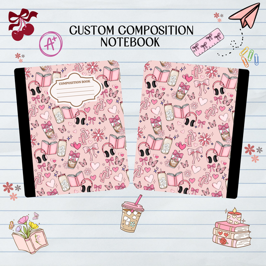 Girly Stuff Pink - Composition Notebook