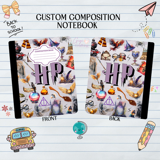 Wizard School Elements - Composition Notebook