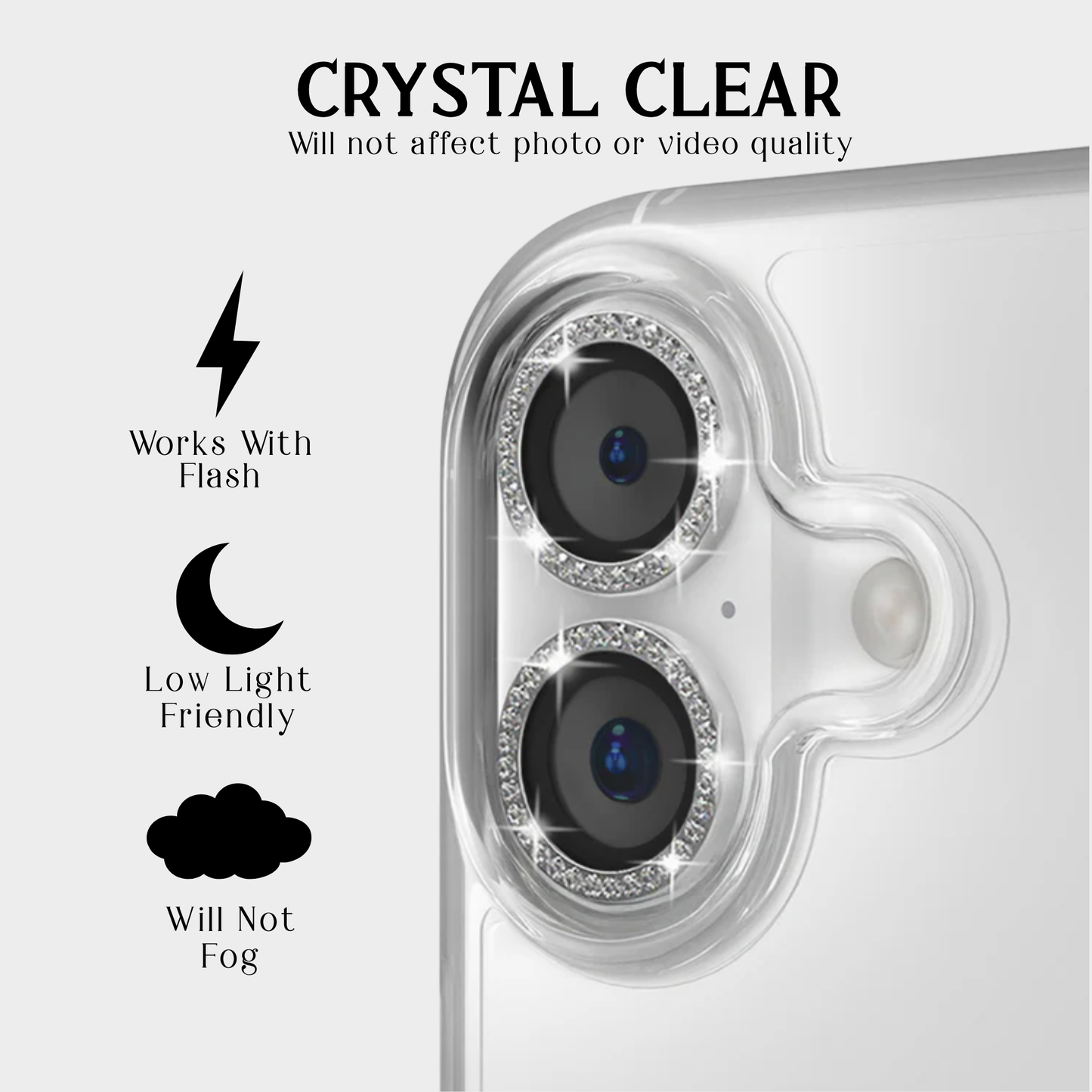 Dazzling Diamond Phone Camera Lens Protector