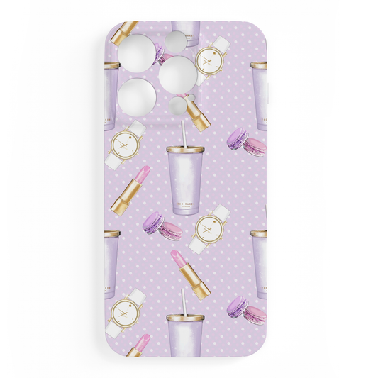 Lilac Fashion Girl Glam Iphone Case