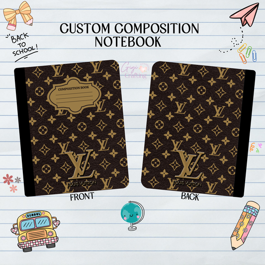 Brown Fashion Pattern - Composition Notebook