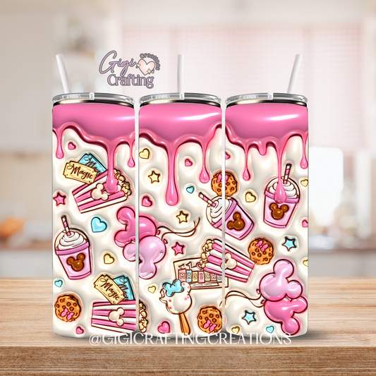 Park Theme Snack 20oz 3D Inflated Stainless Steel Tumbler