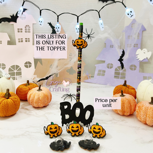 Pumpkin Scary Knife Straw Toppers Charm