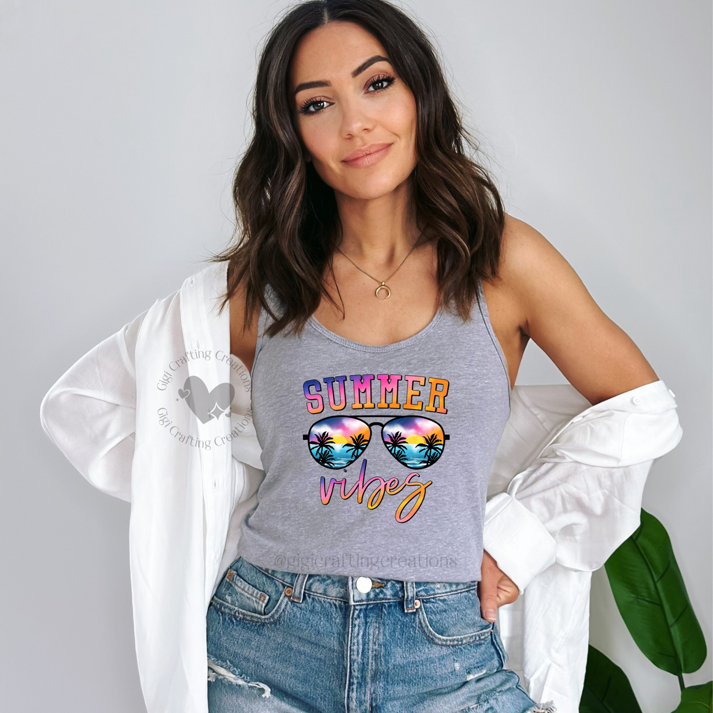 Summer Vibes Tropical Tank Top