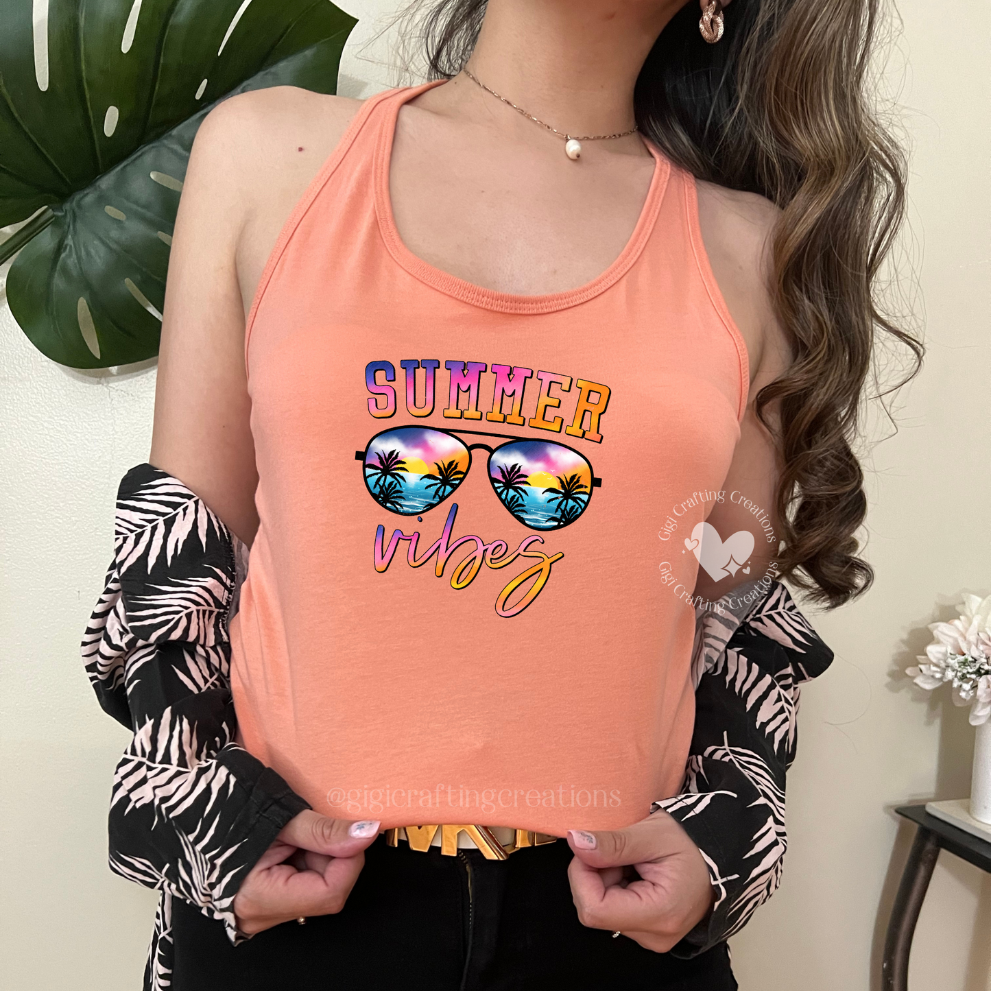 Summer Vibes Tropical Tank Top