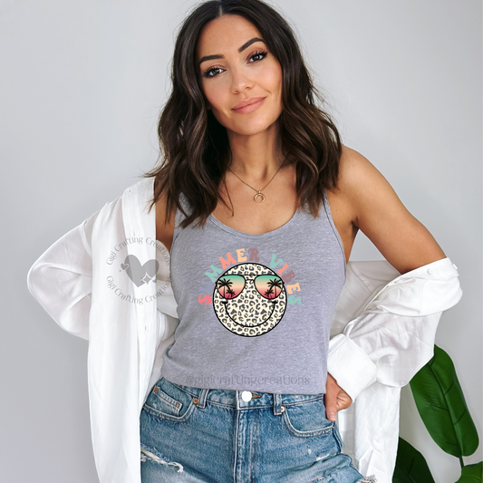 Summer Vibes Smiling Tank Top