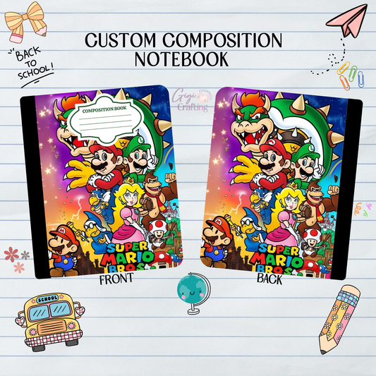 Gamer Character Coins - Composition Notebook