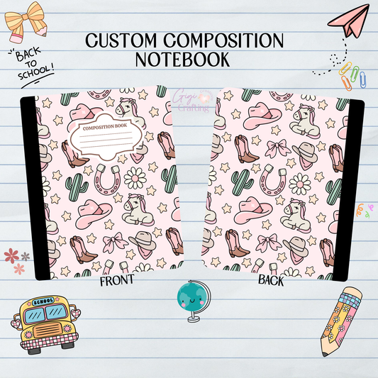 Western Girl Coquette  - Composition Notebook