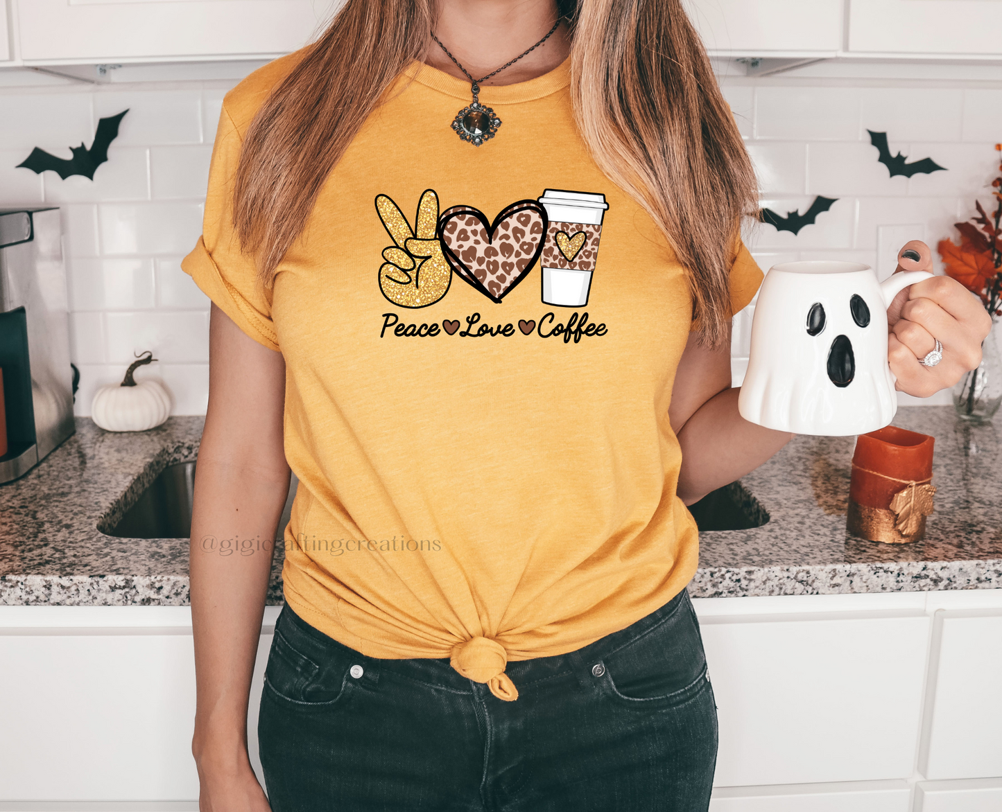 Peace Love Coffee Relaxed Unisex T-shirt