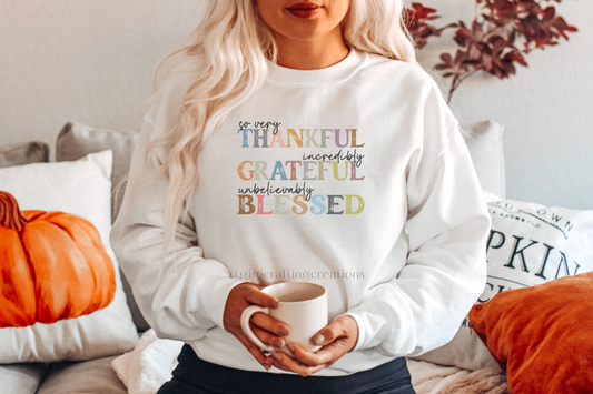 Thankful Grateful Fall Crewneck