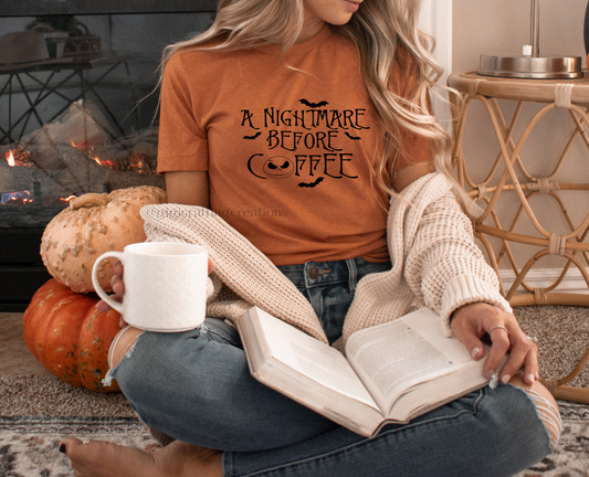 A nightmare Before Coffee Relaxed Tee