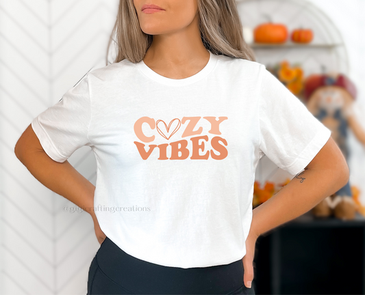 Heart Cozy Vibes Relaxed Unisex T-shirt