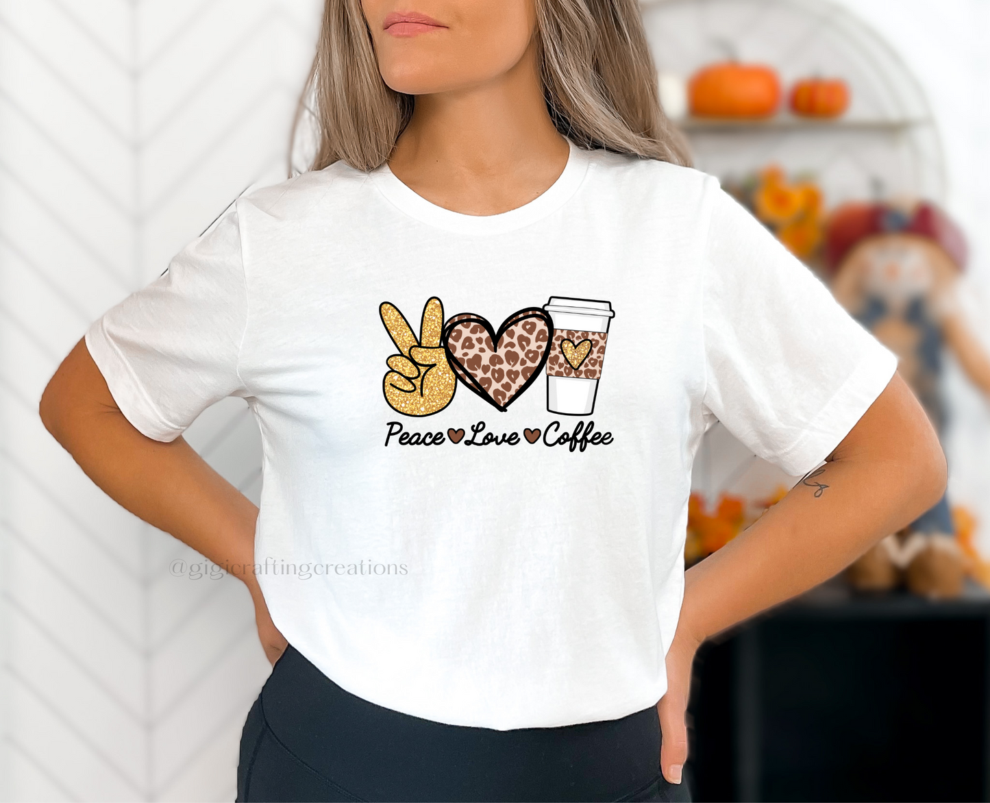 Peace Love Coffee Relaxed Unisex T-shirt