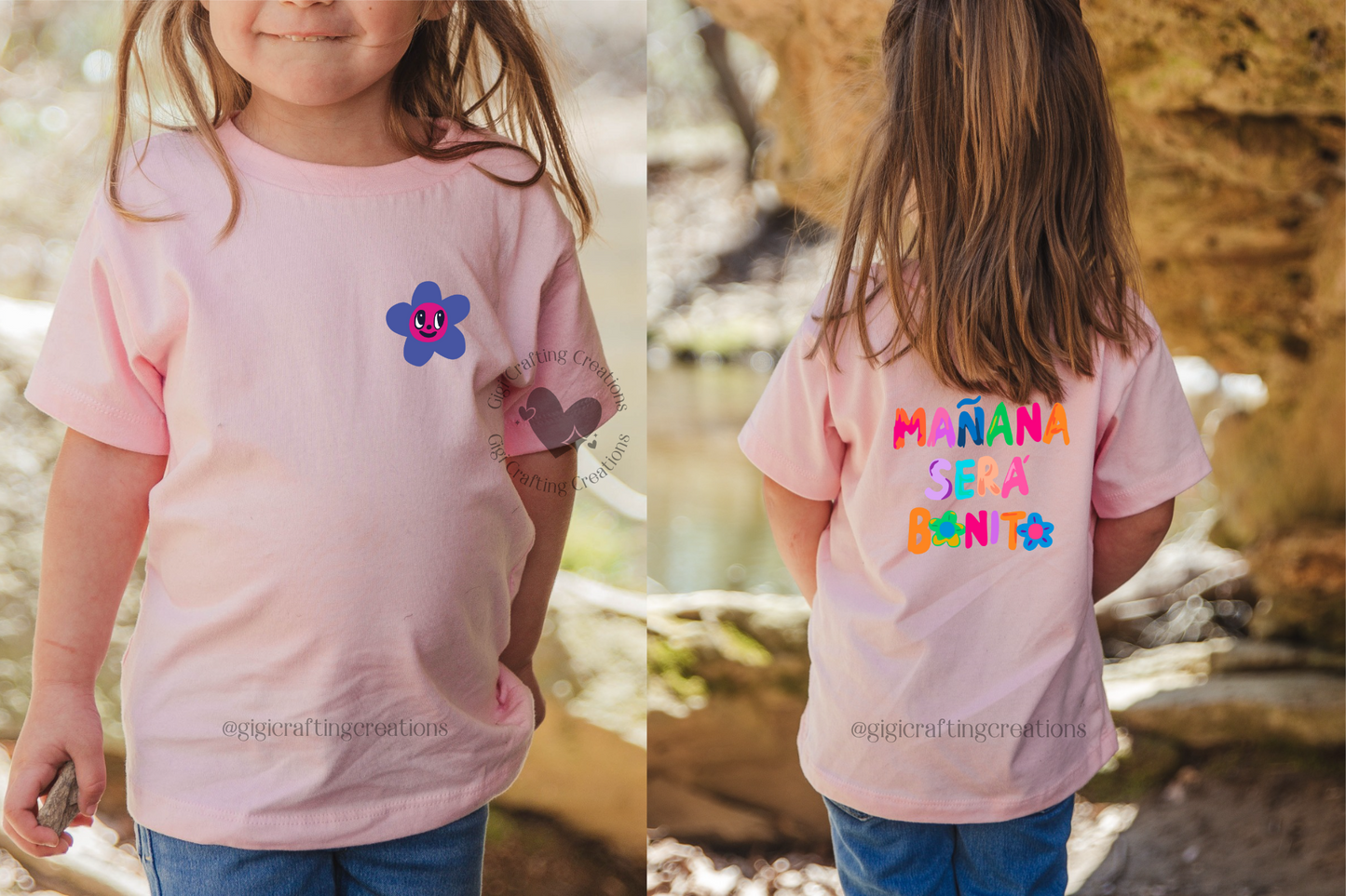 Kids Flower MSB Front & Back T-shirt