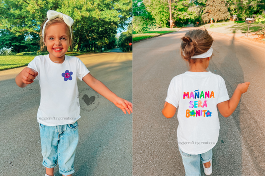 Kids Flower MSB Front & Back T-shirt